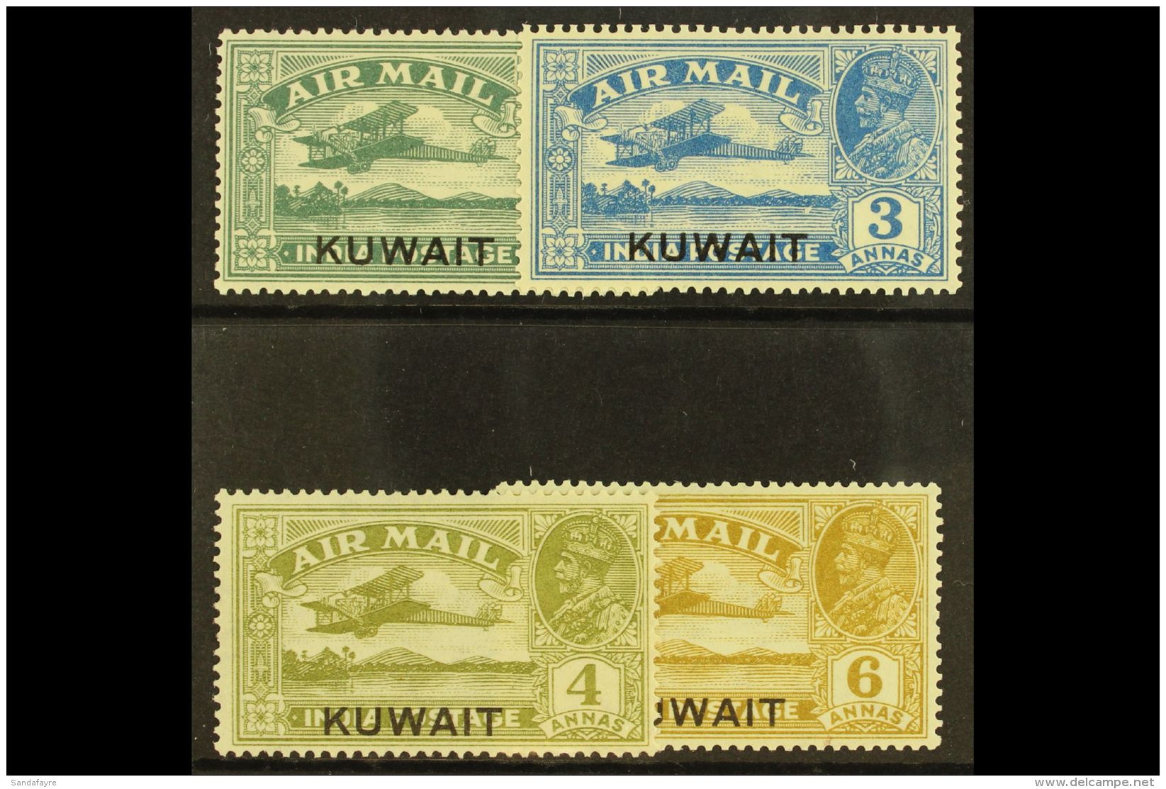 1933 Airmail Set Overprinted, SG 31/4, Very Fine Mint. (4 Stamps) For More Images, Please Visit... - Kuwait