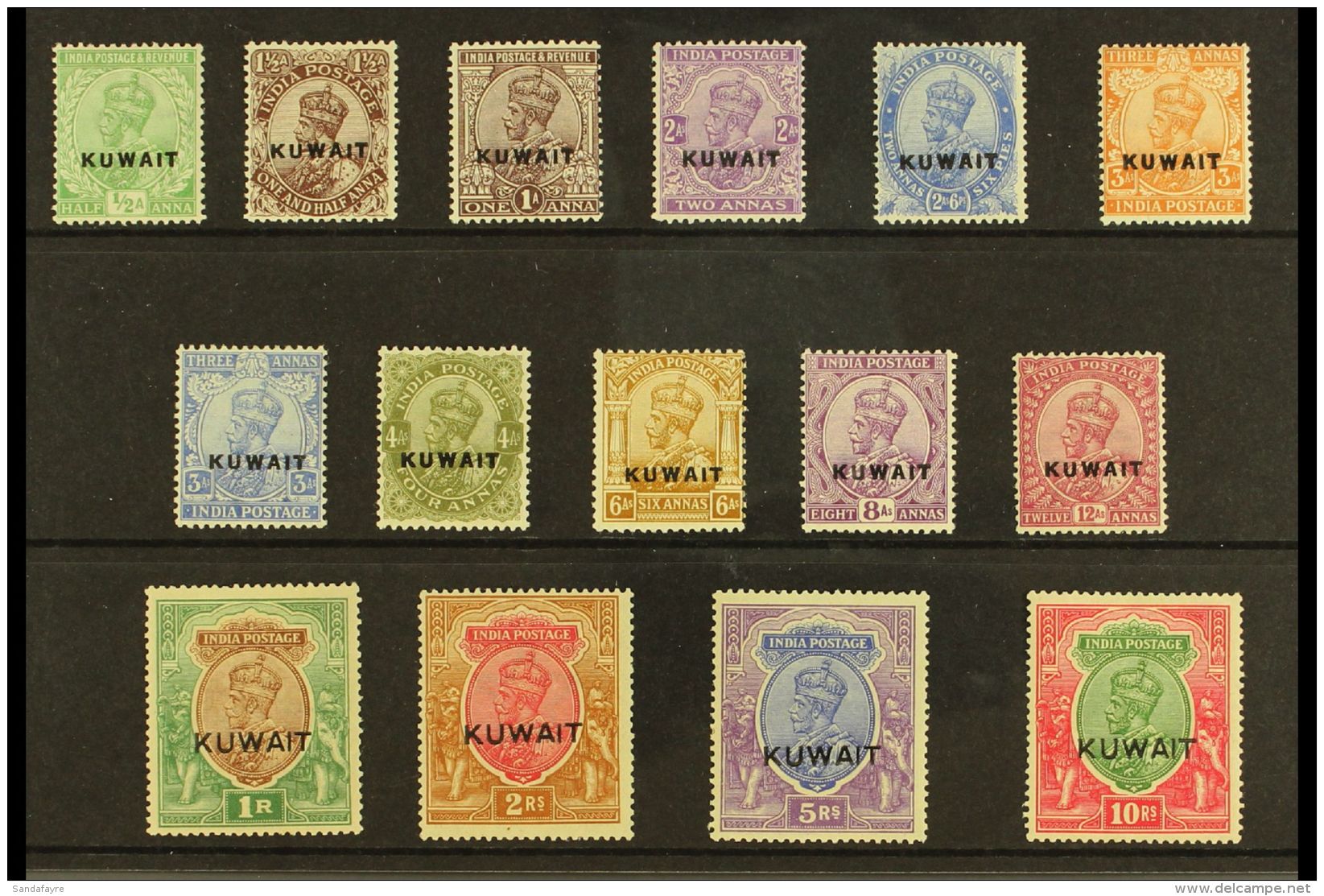 1923 - 24 Geo V Set Complete, SG 1/15, Very Fine And Fresh Mint. (15 Stamps) For More Images, Please Visit... - Kuwait