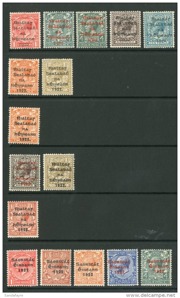 1922-23 OVERPRINTS Fine Mint Collection With 1922 First Opts To 9d And 10d, Second Opts 3d And 1s, 1922 (Jun-Aug)... - Other & Unclassified