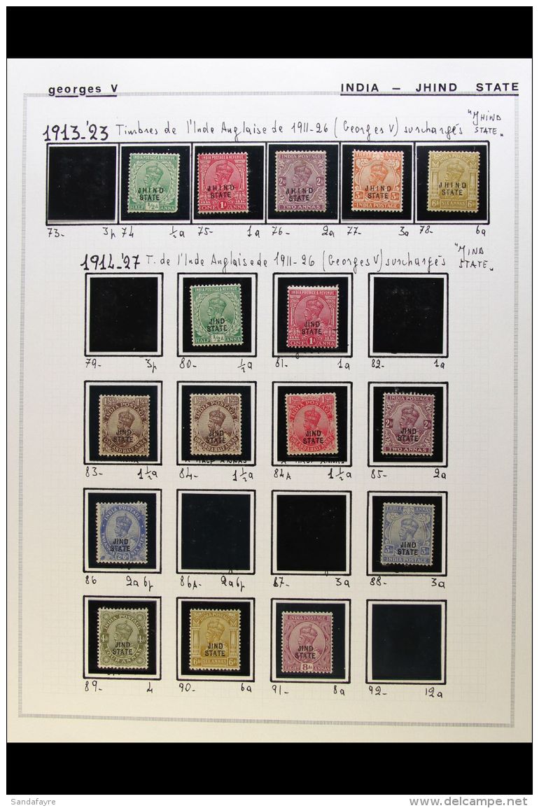 JIND 1912-1943 MINT COLLECTION In Mounts On Pages. Includes 1913 Set, 1914-27 Set To 1r (x3), 1927-37 Most Vals To... - Altri & Non Classificati