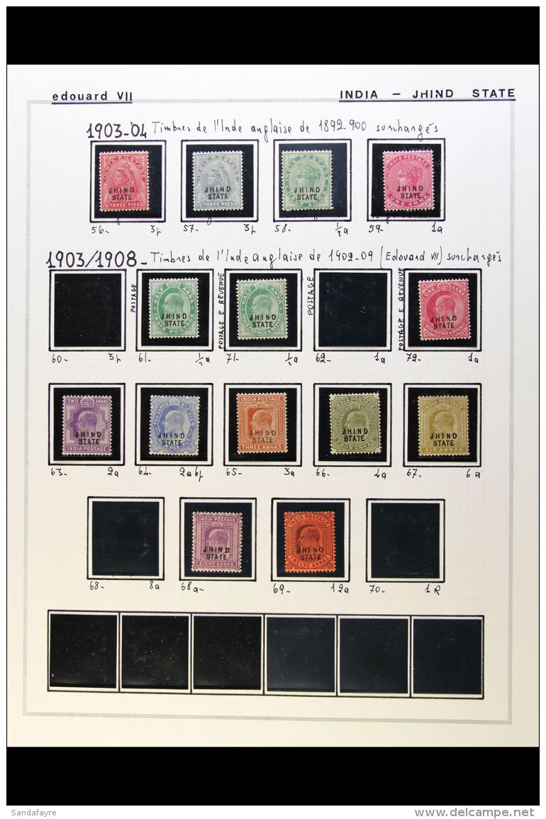 JIND 1885-1911 MINT COLLECTION In Mounts On Pages. Includes 1885 2a (x2), 1886-99 Most Vals To 1r (x4), 1900-04... - Altri & Non Classificati