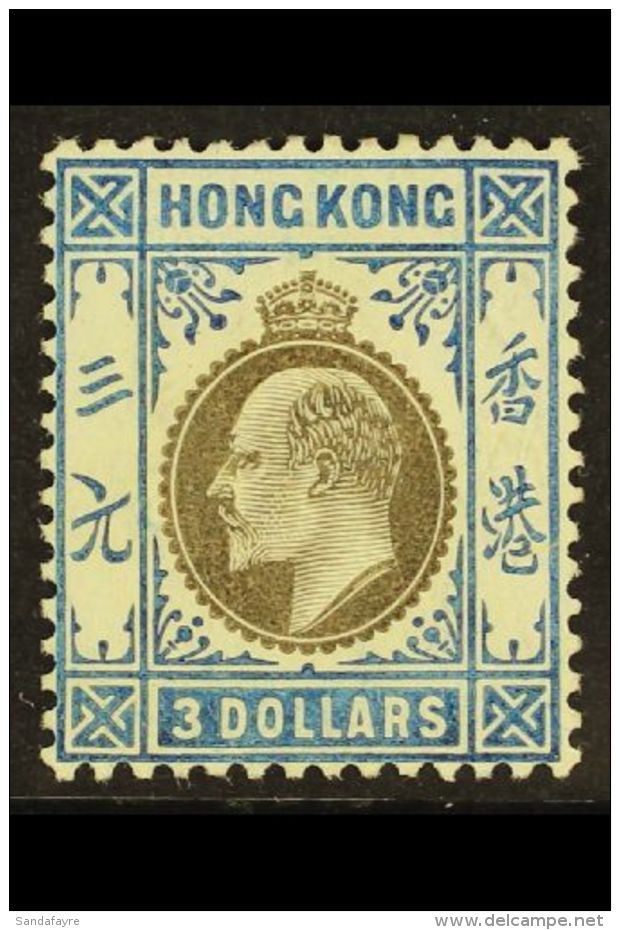 1904 $3 Slate And Dull Blue, Wmk MCA, Ed VII, Very Fine And Fresh Mint. For More Images, Please Visit... - Other & Unclassified