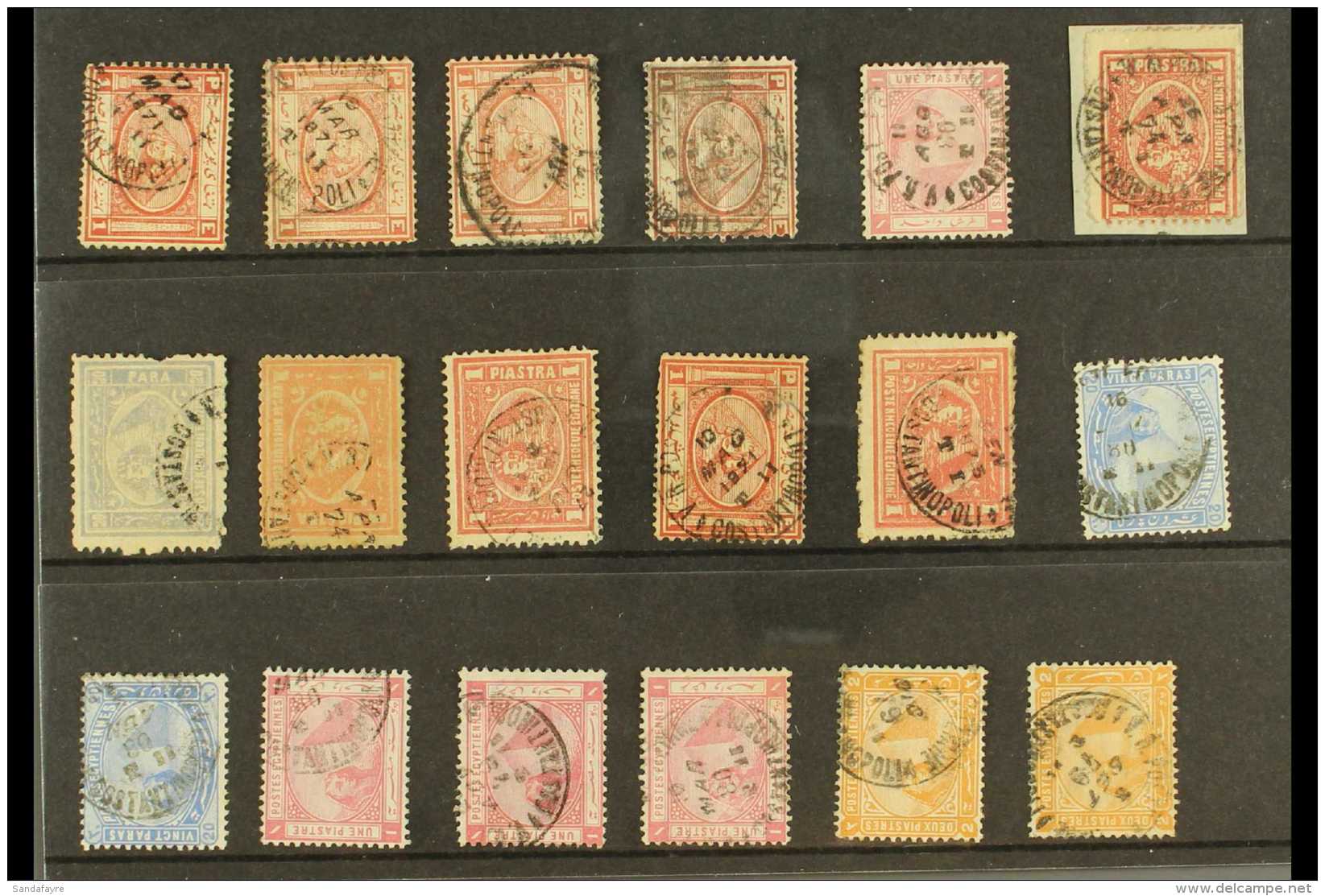 USED ABROAD: TURKEY - CONSTANTINOPLE 1871-81 A Range Of Clear Part To Almost Complete Strikes Of Cds's On Egypt... - Autres & Non Classés