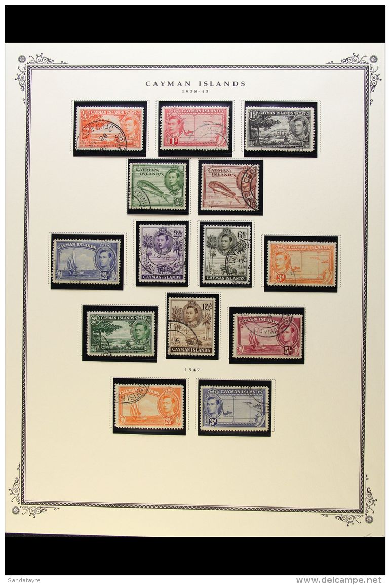 1937-65 FINE USED COLLECTION Presented On Printed Album Pages. Includes 1938-48 Definitive Set, Plus Some... - Cayman Islands