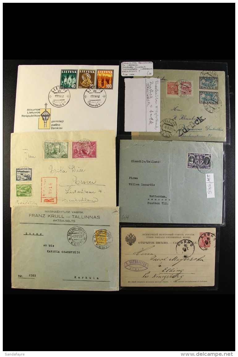 BALTIC COUNTRIES COVERS COLLECTION 1890s- 2000s. Covers &amp; Card Collection, Mainly Modern Lithuania With A Few... - Altri & Non Classificati