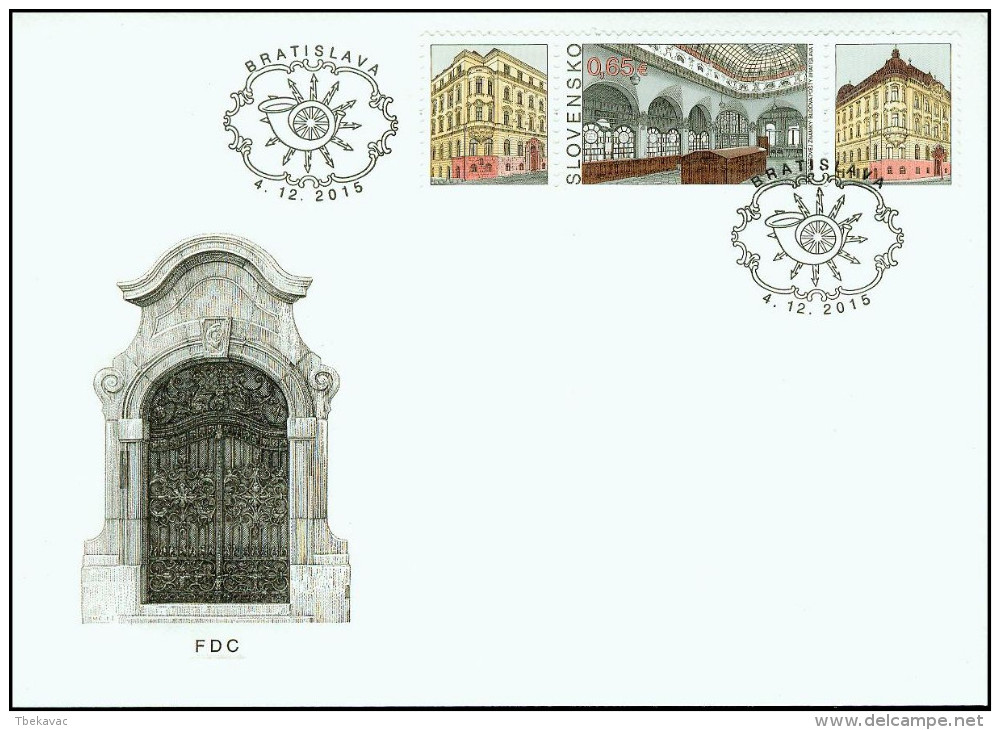 Slovakia 2015, FDC Cover Stamp Day Bratislava Post Office Mi.# 780, Ref.bbzg - FDC