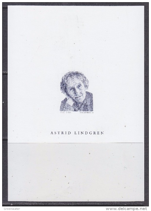 Sweden 2002 Astrid Lindgren Blue Print ** Mnh (30592) - Proofs & Reprints