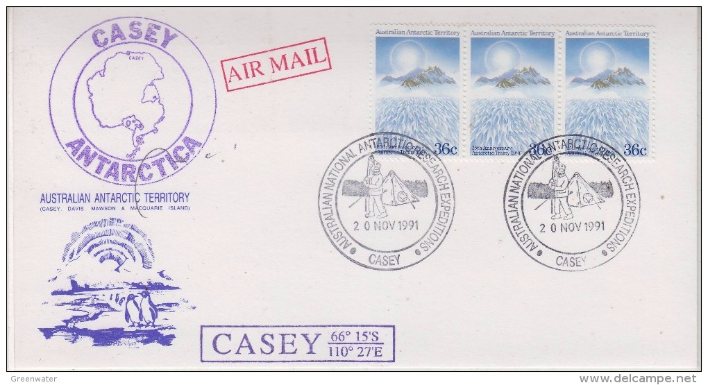 AAT 1991 Casey Cover Ca 20 Nov 1991 (30603) - Cartas & Documentos