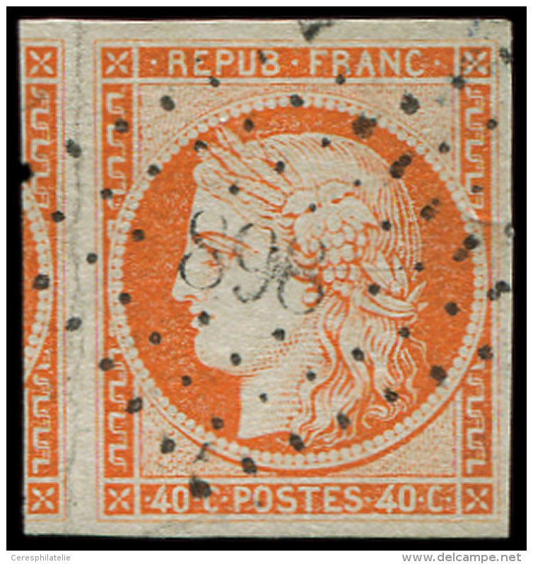 5    40c. Orange, Voisin à Gauche, Obl. PC 898, Infime Point Clair En Bas, Sinon Superbe. C - Autres & Non Classés