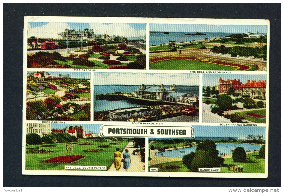ENGLAND  -  Portsmouth And Southsea  Multi View  Used Postcard - Portsmouth