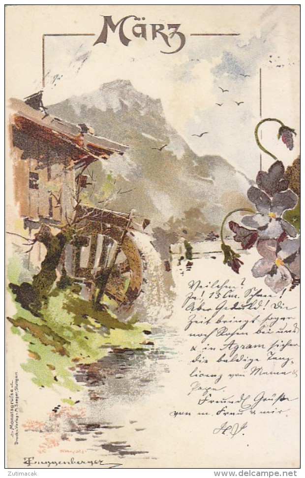 Theaodor Guggenberger - Marz - Watermill Mill Muhle Moulin 1900 - Guggenberger, T.