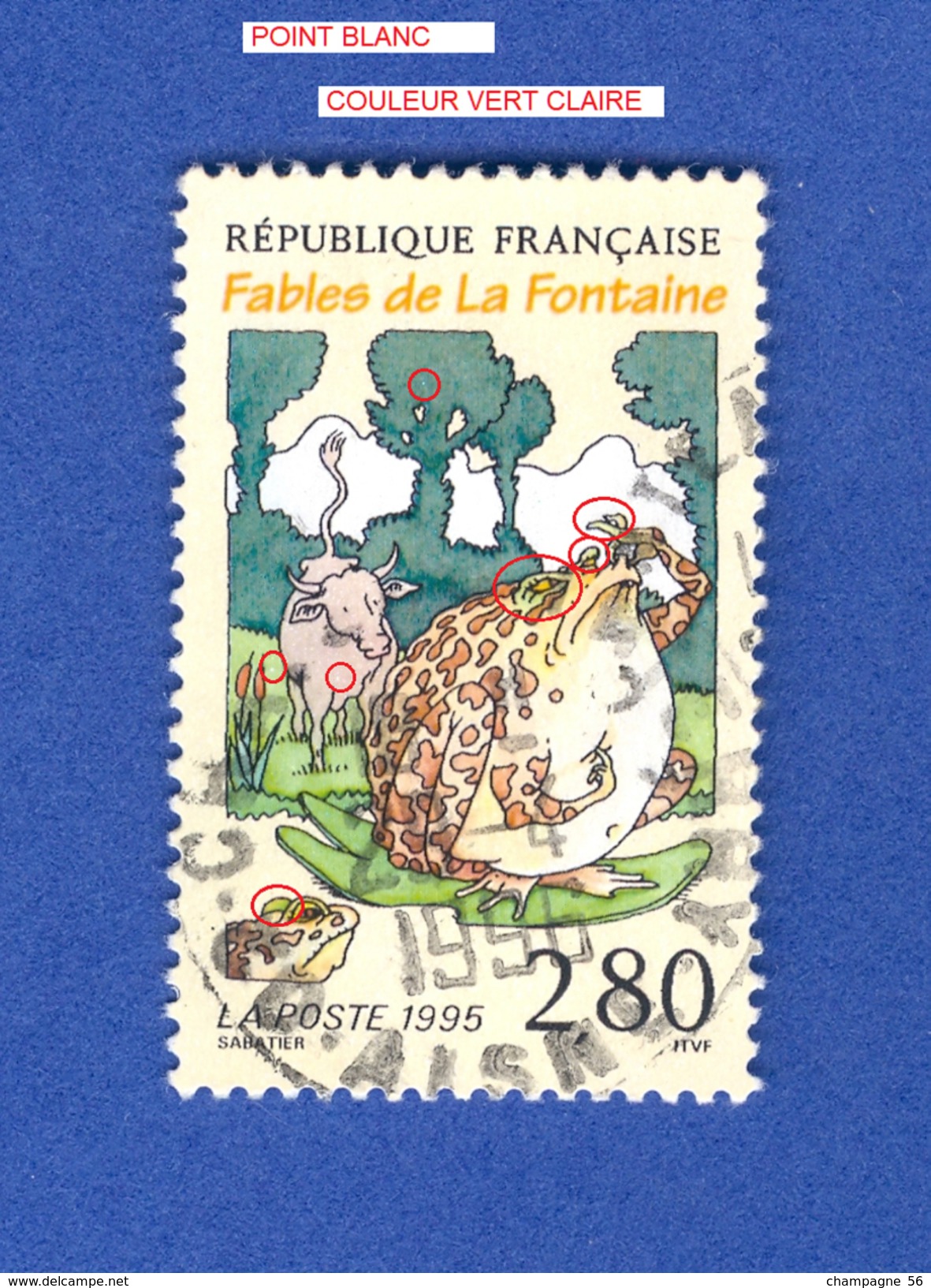 * 1995   N° 2959  LA GRENOUILLE  OBLITÉRÉ - Oblitérés