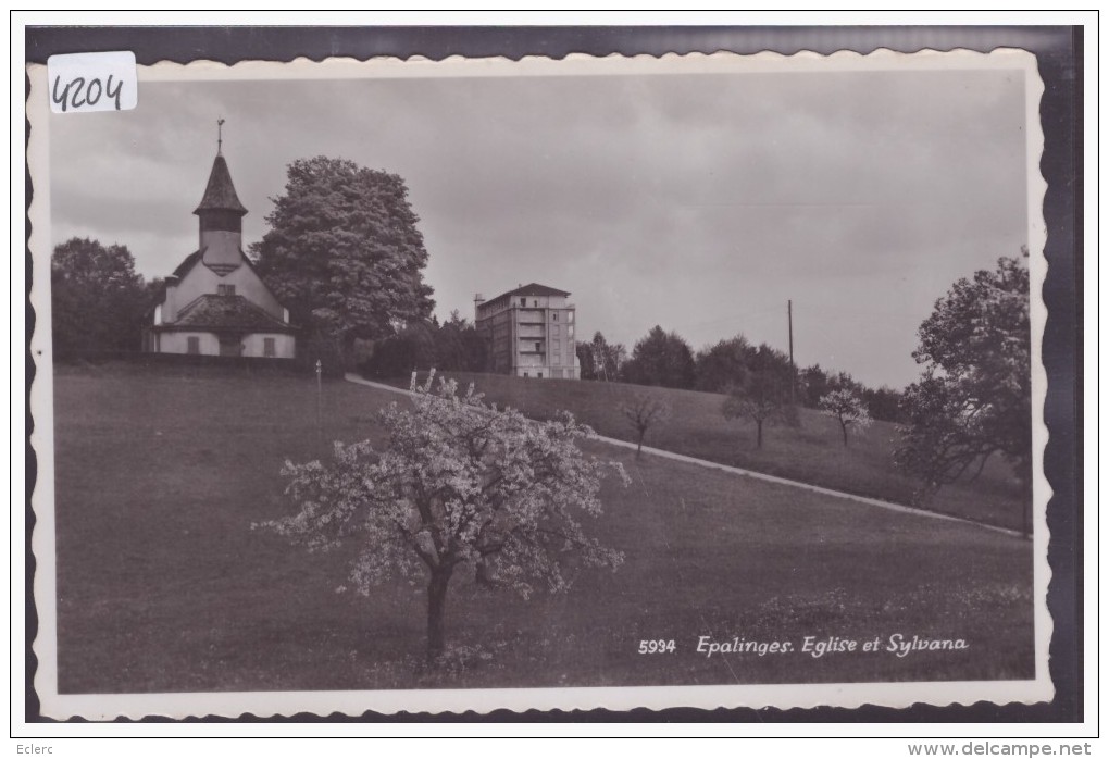 DISTRICT DE LAUSANNE /// EPALINGES CROISETTES - L´EGLISE ET CLINIQUE SYLVANA - TB - Épalinges