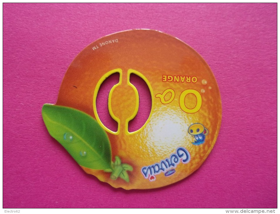 Magnet Danone  Gervais Orange Fruit Lettre O - Letters & Digits