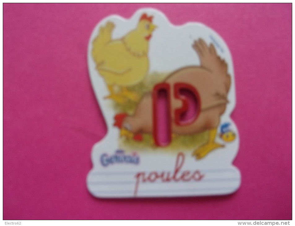 Magnet Danone  Gervais Poule Lettre P Animaux - Lettres & Chiffres