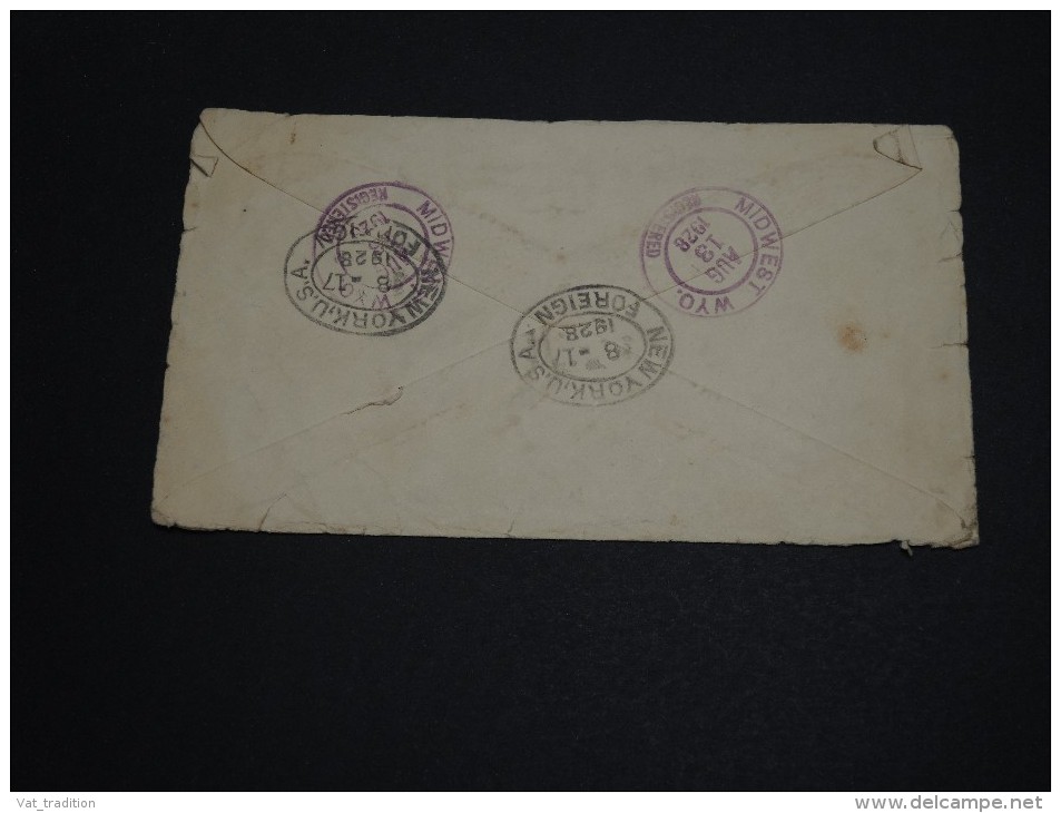 ETATS-UNIS - Entier Postal En Recommandé Pour La France En 1928 - A Voir - L 425 - 1921-40