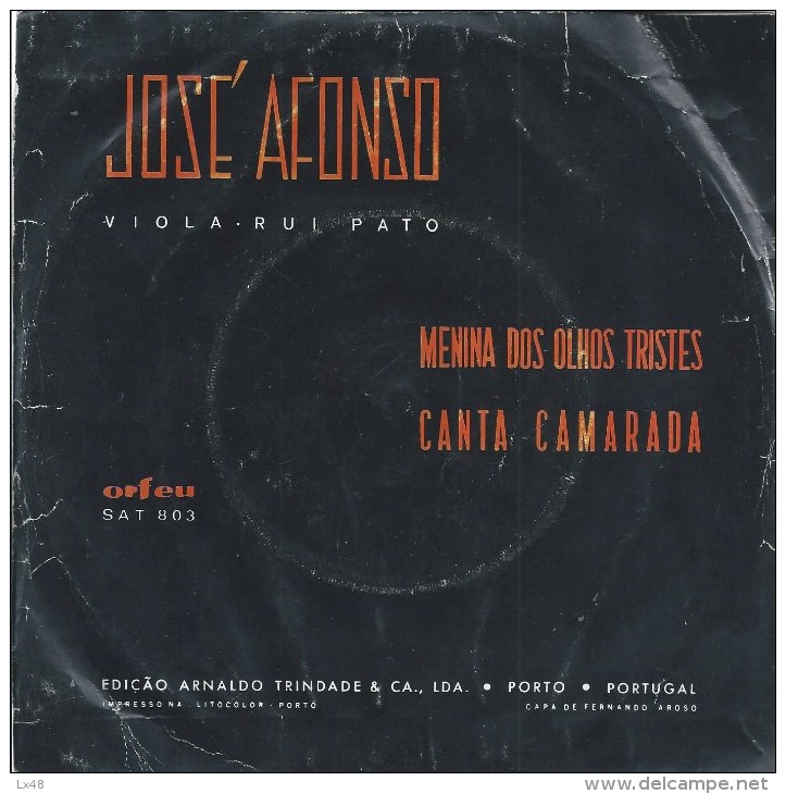 José Afonso. Girl Sad Eyes. Buddy Sings. Edition Arnaldo Trinidad & Cª Porto. Viola Rui Pato. Revolutionary Songs. - Musicals