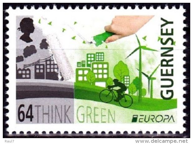 Europa 2016 - Guernesey - Think Green - 1 Val Neufs // Mnh - 2016