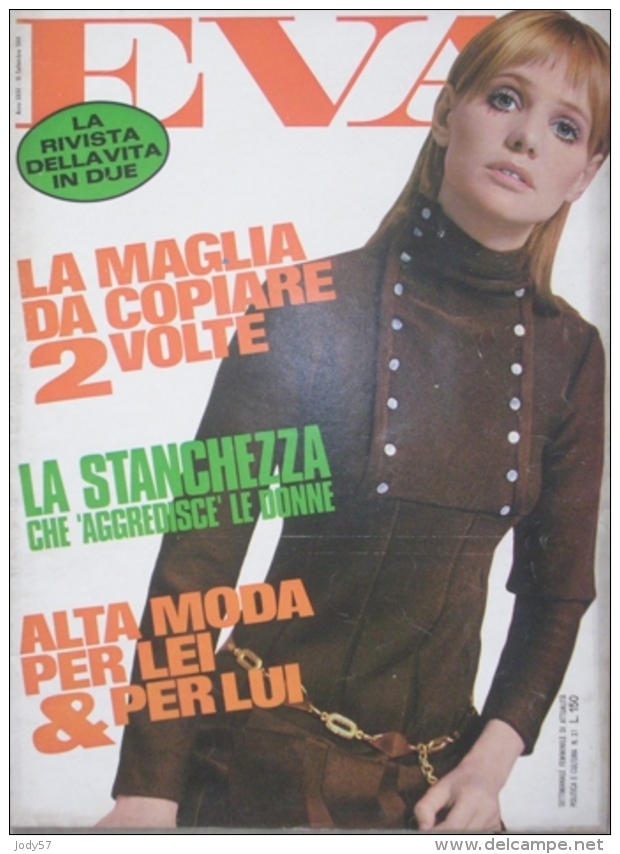 EVA  - N.37 - 15 SETTEMBRE 1968 - ANNO XXXV - SETTIMANALE - RUSCONI - MILANO - MAGDA KONOPKA - Mode