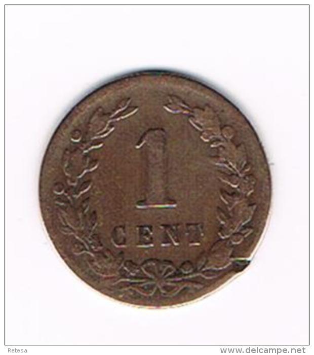 °°° NEDERLAND  1 CENT  1878  WILLEM III - 1849-1890 : Willem III