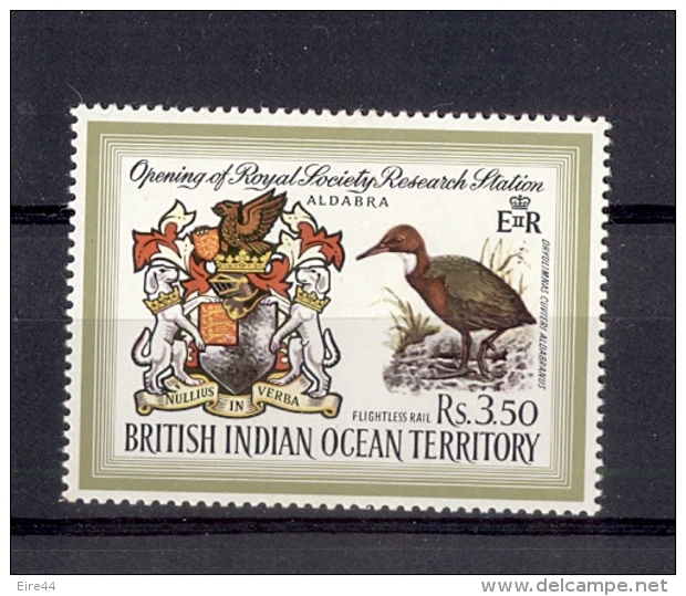 British Indian Ocean Territory 1971 Royal Society Research  Aldabra Bird  Coat Of Arms  MLH - Territorio Britannico Dell'Oceano Indiano