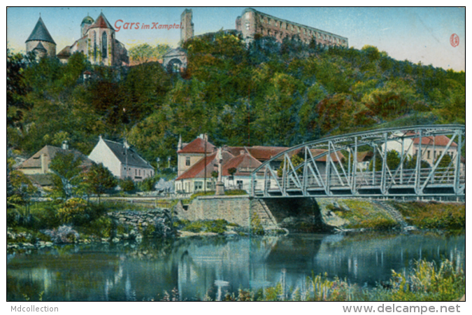 AT GARS IM KAMPTAL / Vue Extérieure, L'Eglise Et Un Pont / CARTE COULEUR - Gars Am Kamp