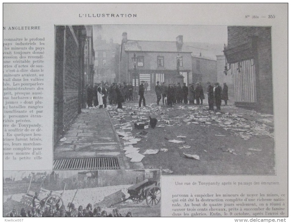 1910 Une émeute Riot  In England   Tonypandy Street  PAYS DE GALLES WALES Rhondda - Glamorgan