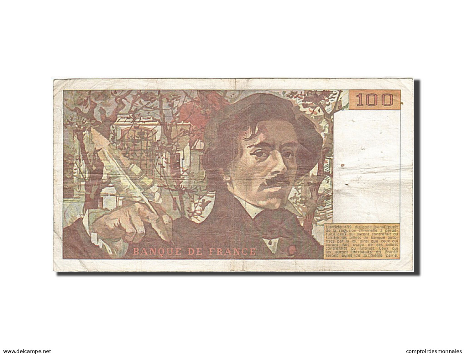 Billet, France, 100 Francs, 1978, 1981, TB, Fayette:69.5, KM:154b - 100 F 1978-1995 ''Delacroix''