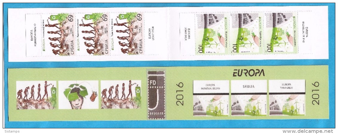 2016 EUROPA CEPT THINK GREEN SERBIA  SERBIEN  SRBIJA  BOOKLET  MNH - 2016