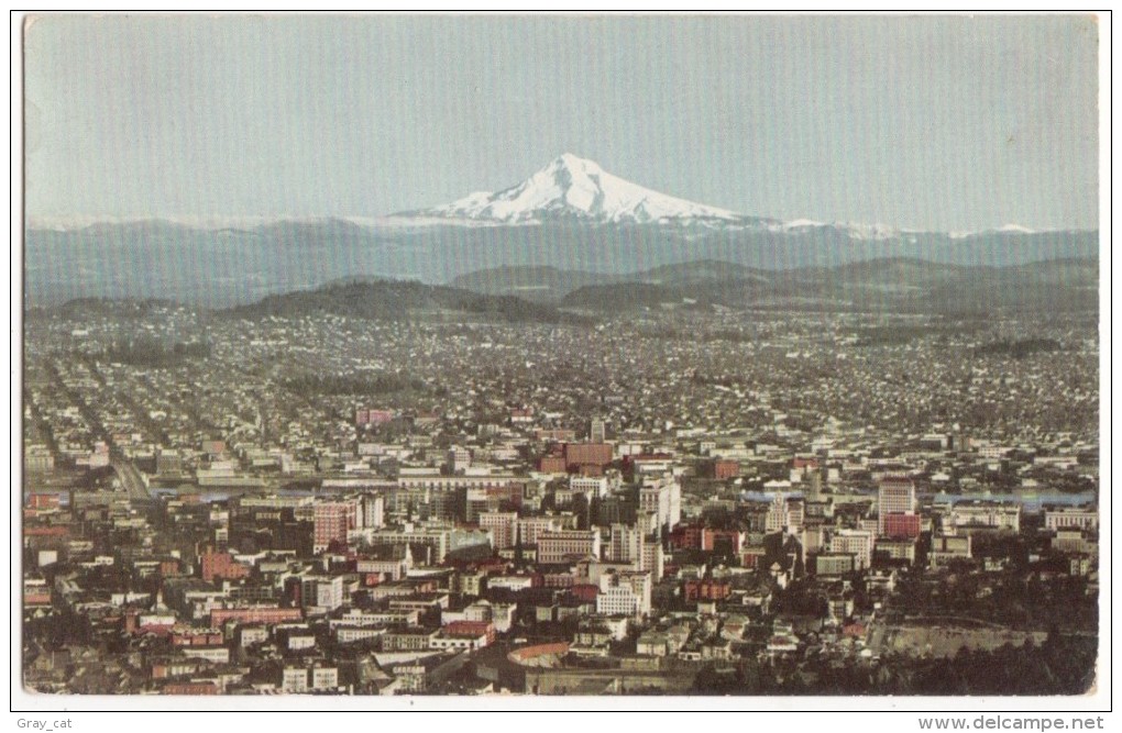 Portland With Mt. Hood In The Background, Oregon, Unused Postcard [18086] - Portland