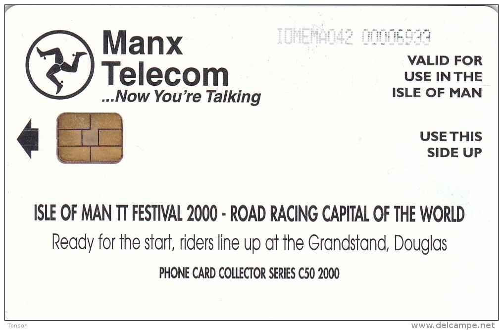 Isle Of Man, MAN 155, TT Racers 2000, Ready For The Start, 2 Scans . - Man (Isle Of)