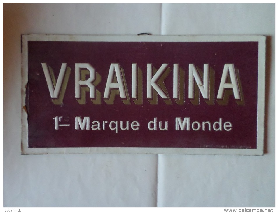 PLAQUE EN CARTON VRAIKINA 1er MARQUE DU MONDE - Placas De Cartón