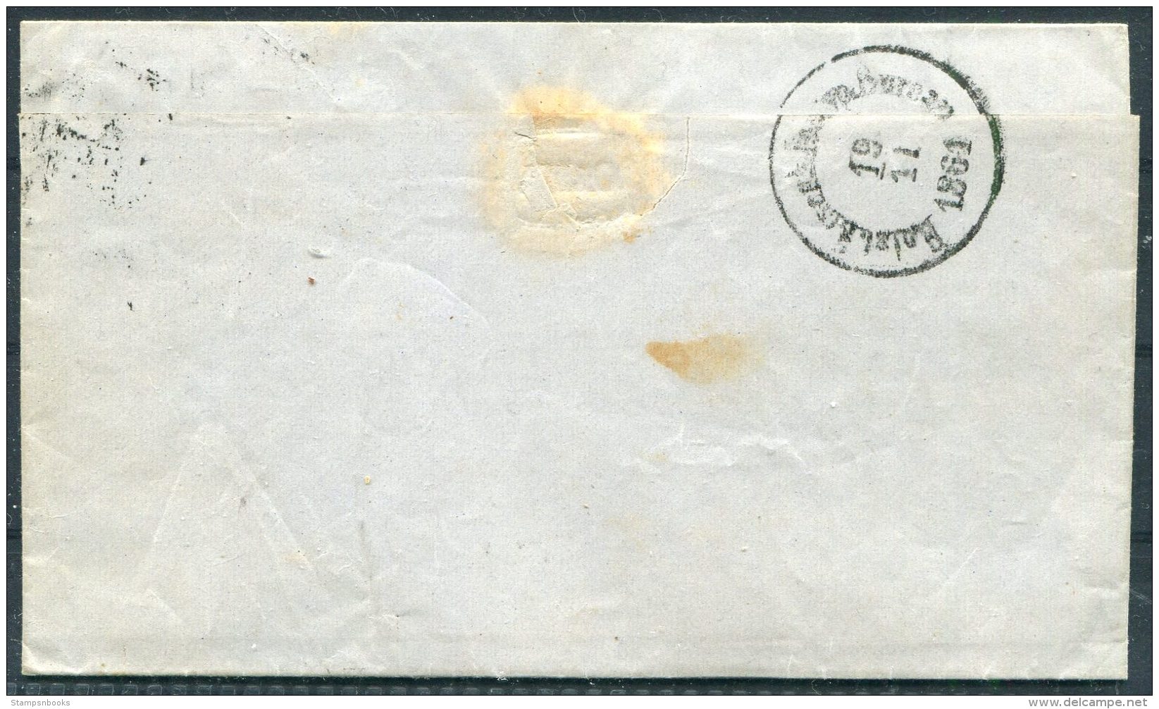 1861 Denmark KDOPA Hamburg 4sk Cover - Kiel - Covers & Documents