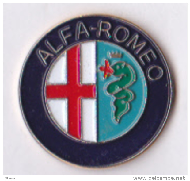 Pin's Automobile Sigle Alfa-Romeo, Zamac émail 5 Couleurs - Alfa Romeo