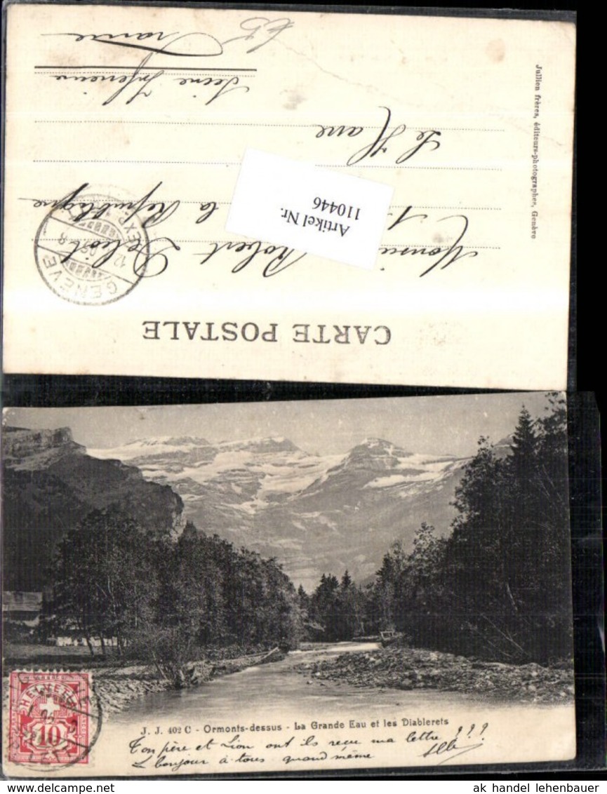 110446,Ormonts Dessus La Grand Eau Et Les Diablerets 1906 Kanton Waadt - Ormont-Dessus 