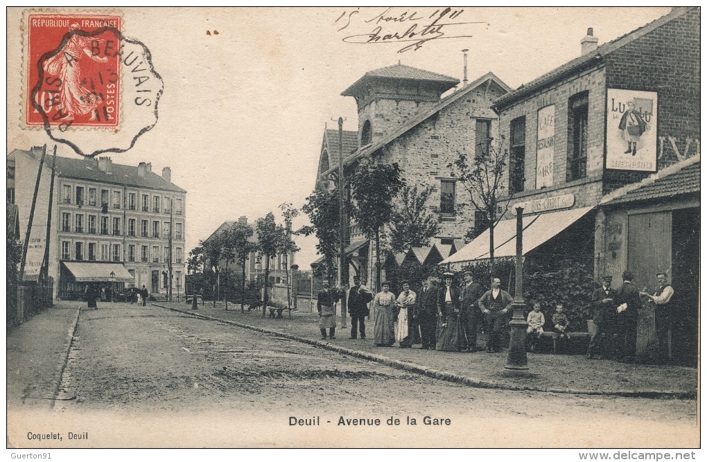 ( CPA 95 )  DEUIL  /  Avenue De La Gare - - Deuil La Barre