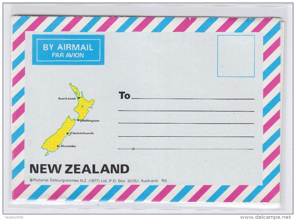 New Zealand MAP MAPS AEROGRAMME MINT WALMANGU THERMAL VALLEY - Luchtpost