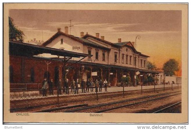 CPA Allemagne Germany Gare Chemin De Fer Bahnhof OHLIGS écrite - Sonstige & Ohne Zuordnung