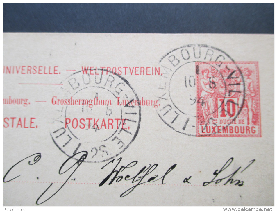 Luxemburg Belege / Ganzsachenposten ab 1883 Aufbrauchsausgaben usw. Interessanter Posten! 21 Stück!