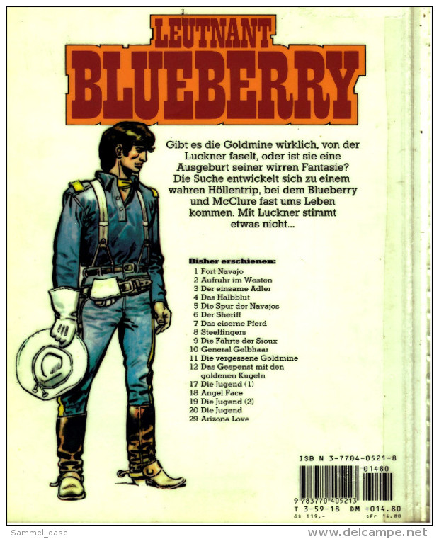 Leutnant Blueberry  -  Band 12  -  Das Gespenst Mit Den Goldenen Kugeln  -  Ehapa Verlag 1993 - Leutnant Blueberry (Lieutnant Blueberry)