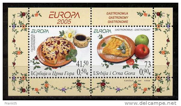 Jugoslawien(Serbien And Montenegro) / Yugoslavia  2005 Block EUROPA ** - 2005