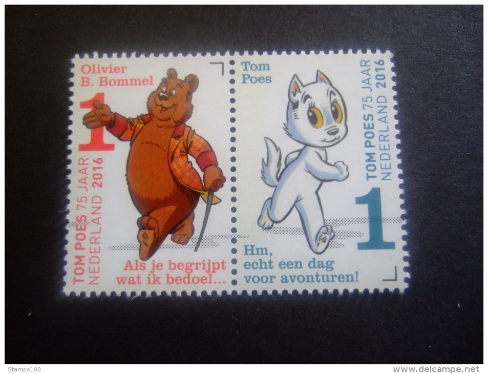 NETHERANDS 2016 TOM POET SE TENANT HORIZONTAL MNH ** (P25-146) - Unused Stamps