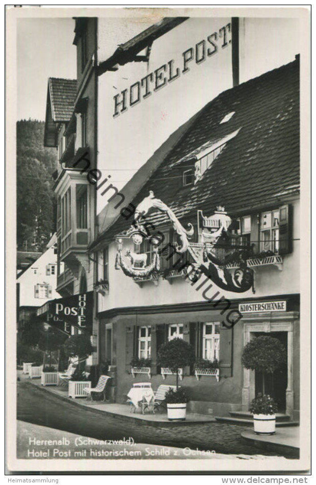 Bad Herrenalb - Hotel Post - Foto-Ansichtskarte - Bad Herrenalb