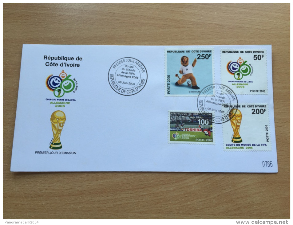 Côte D´Ivoire Ivory Coast Elfenbeinküste 2006 FDC Coupe Du Monde FIFA World Cup Germany Football Fußball WM 1483 - 1486 - 2006 – Germany