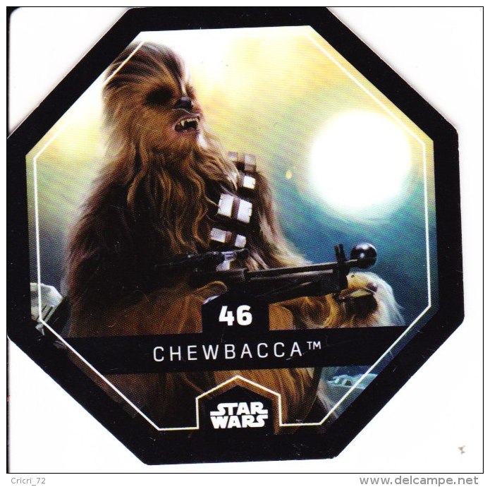 STAR WARS 2015 Vignette Jeton Image Carte LECLERC Disney Numéro 46 CHEBACCA - Episodio I