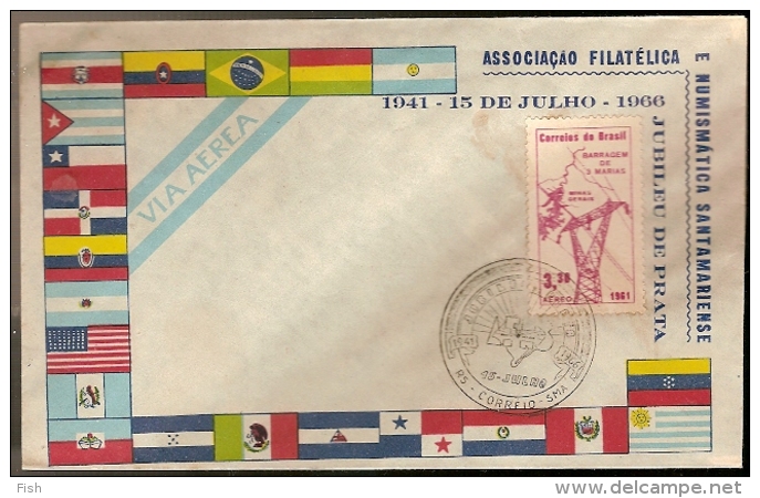 Brazil & FDC Dam Three Marias, Minas Gerais, Ass. Philatelic Santamariense 1966 (93) - FDC