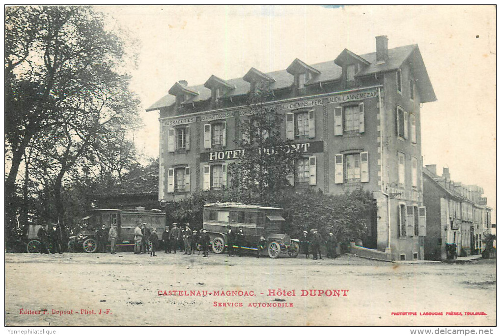 65 -HAUTES  PYRENEES - Castelnau Magnoac - Hotel Dupont - Autobus - Castelnau Magnoac