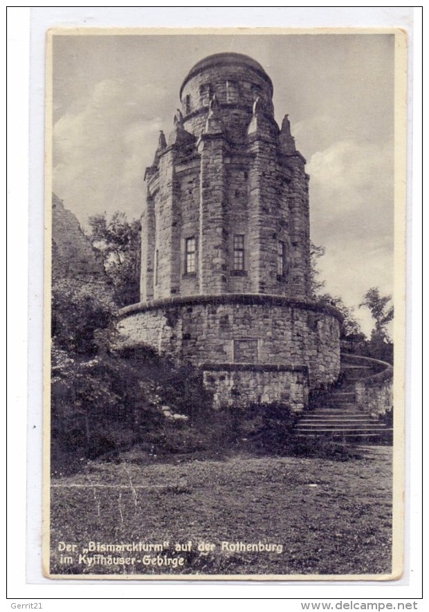 0-4712 KELBRA - ROTHENBURG, Bismarckturm, Brfm. Fehlt, Druckstelle - Kelbra