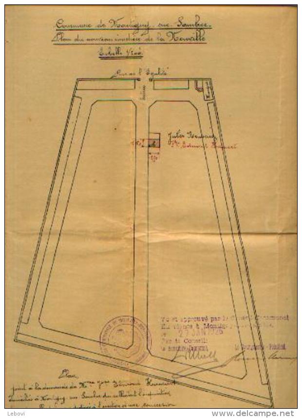 MONTIGNY-SUR-SAMBRE - Plan Du Nouveau Cimetière De La Neuville (27/01/1925) - Publieke Werken