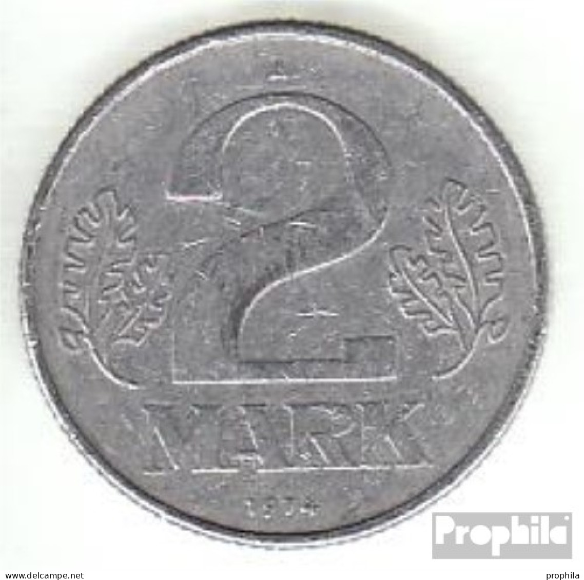 DDR Jägernr: 1516 1974 A Vorzüglich Aluminium Vorzüglich 1974 2 Mark Staatswappen - 2 Mark